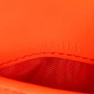 Gucci GG Rubber Effect Neon Orange Guccissima Leather Bifold